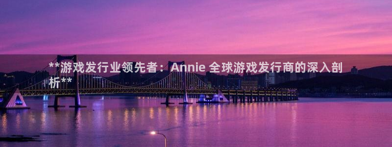 蓝狮子财经丛书：**游戏发行业领先者：Annie 全球游戏发行商的深入剖
析**